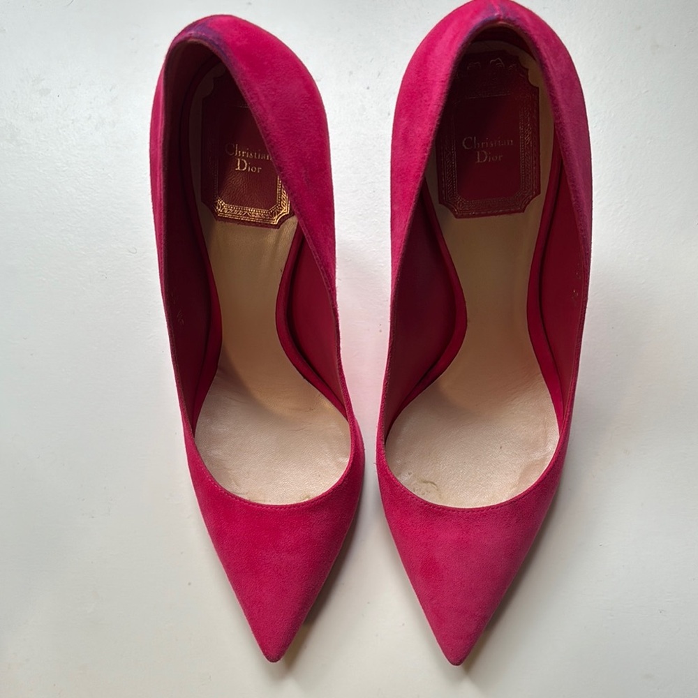 Dior Women's Pink Suede Heels